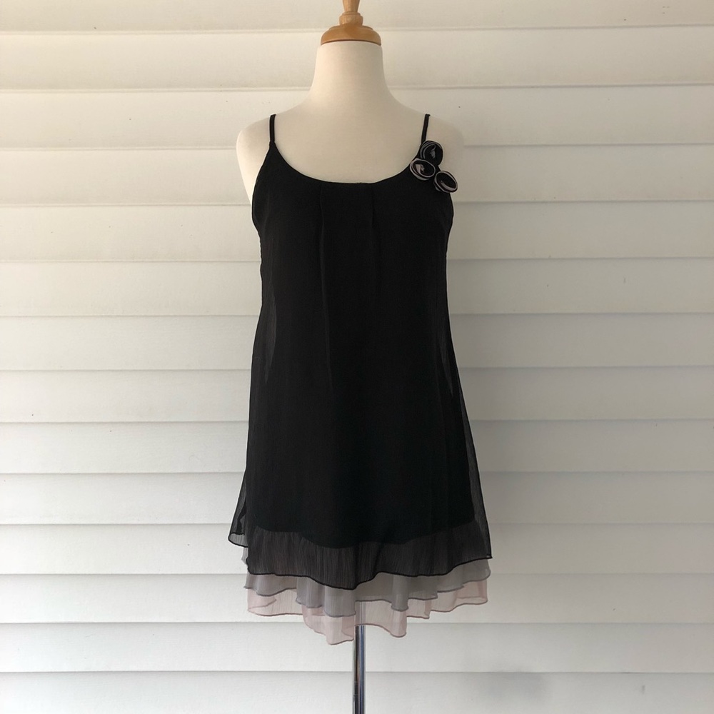 Super girly black tunic dress